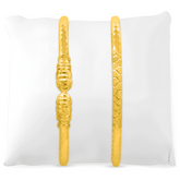 22K Gold Pipe Bangles